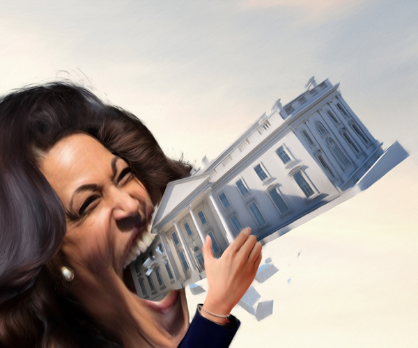 Kamala Harris eating white house